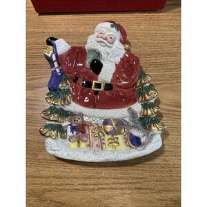 Omnibus Fitz And Floyd Toyland  Santa 10" Christmas Holiday Serving Plate